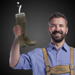 Black Western Boot Yard Glass