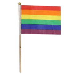 Rainbow Cloth Flag 4" x 6"