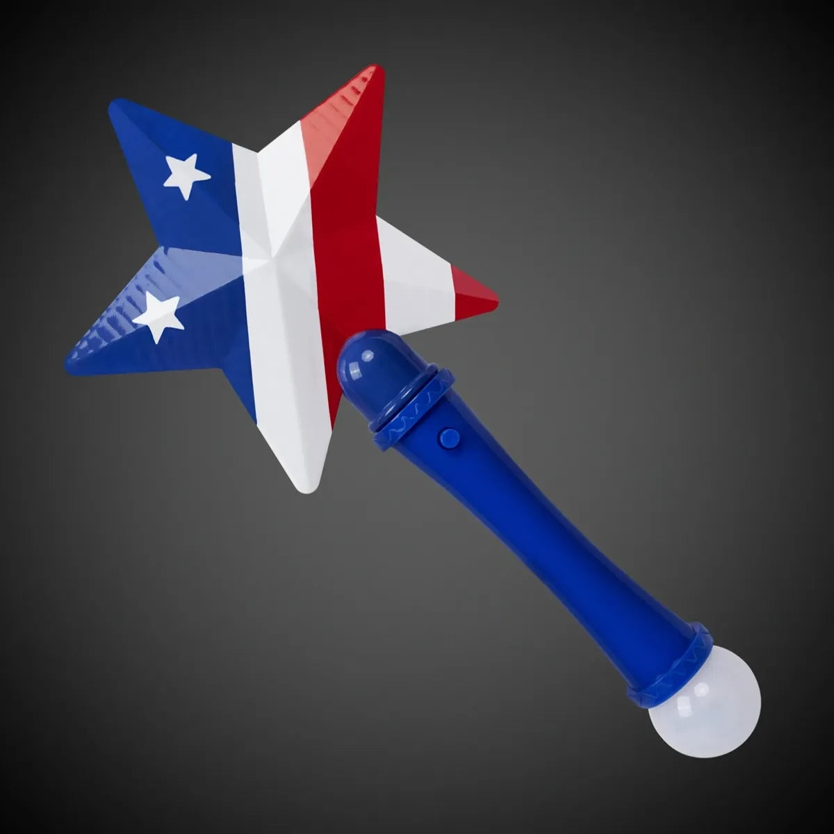 Light-Up USA Star Wand 10"
