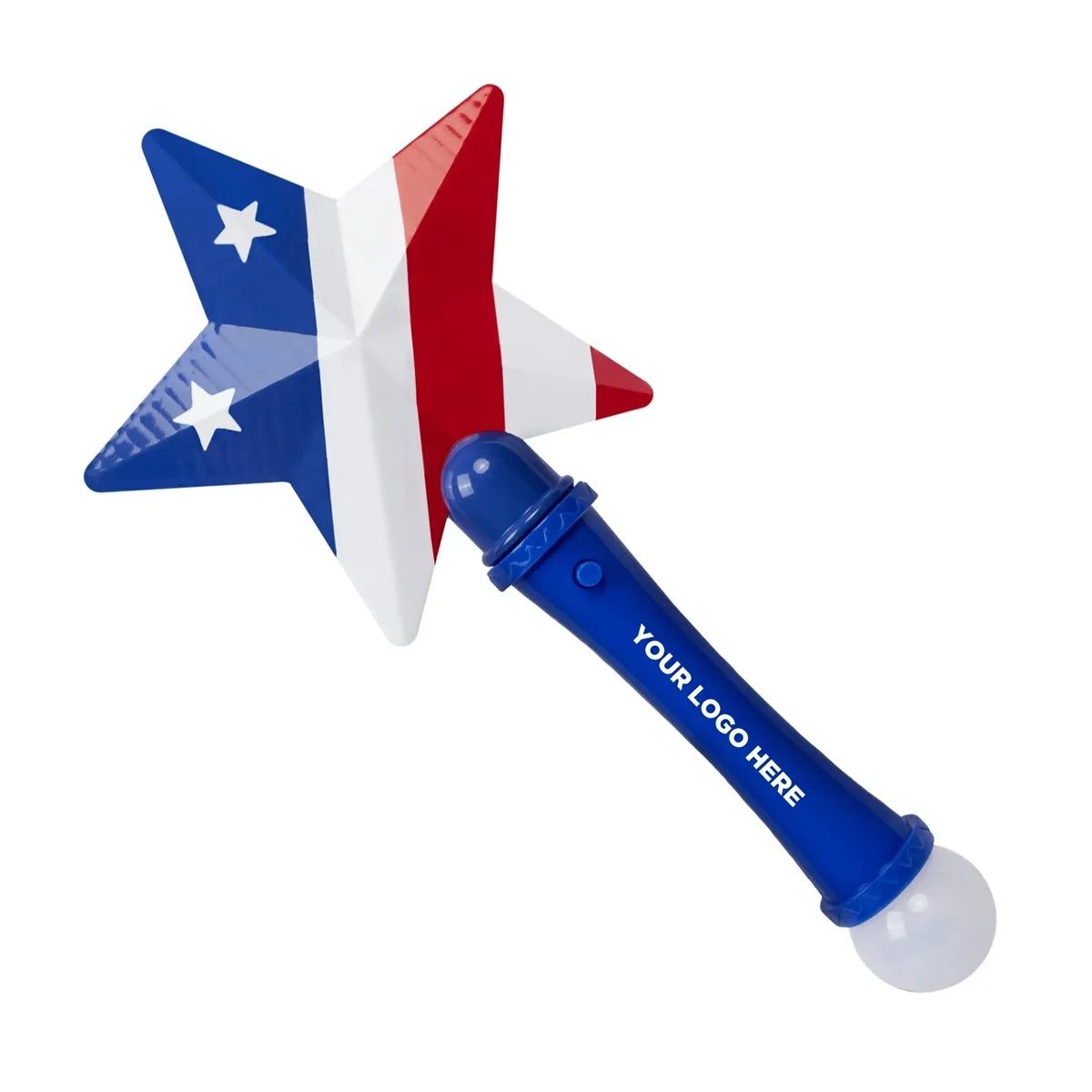 Light-Up USA Star Wand 10"