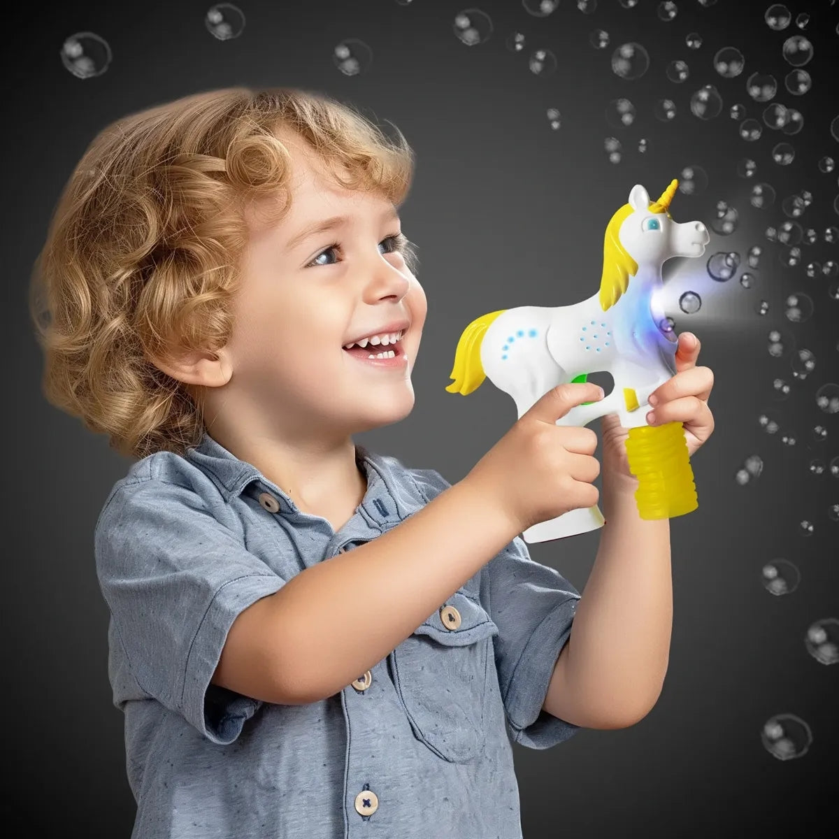 Light-Up Unicorn Bubble Gun
