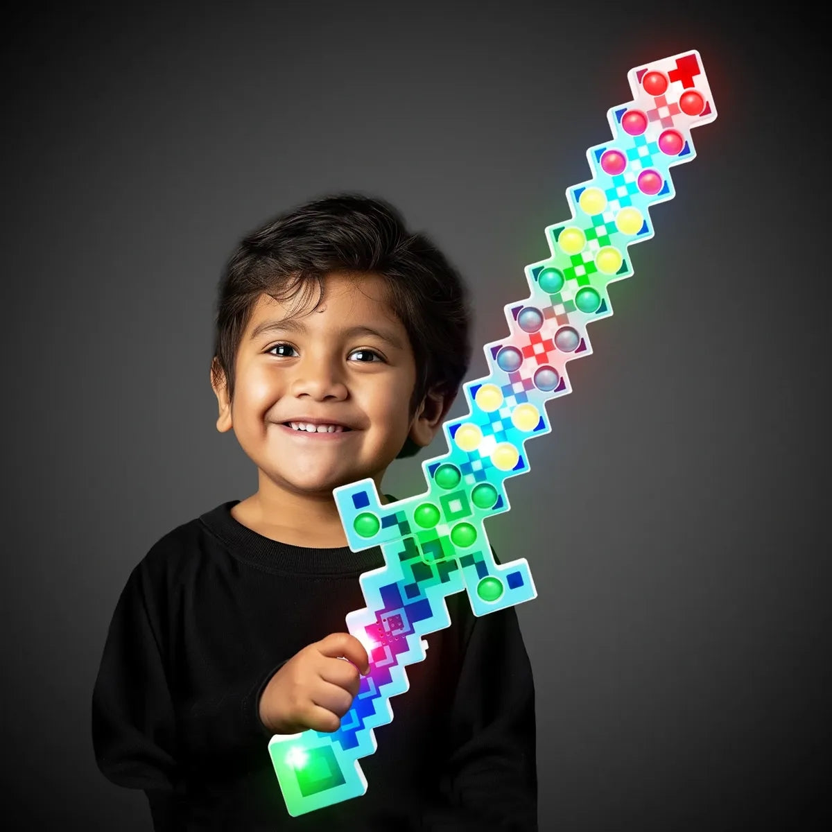 Light-Up Blue Pixel Pop Sword