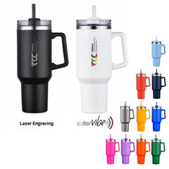 40 oz Vacuum Mug with Straw