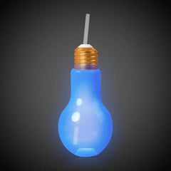 Light-Up Light Bulb Cup with Straw 16 oz