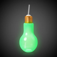 Light-Up Light Bulb Cup with Straw 16 oz