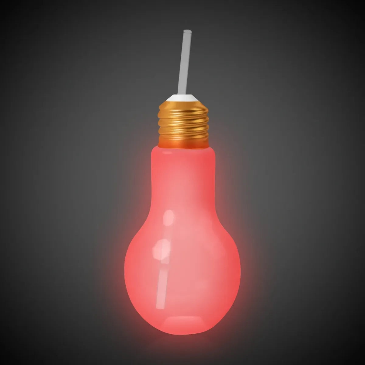 Light-Up Light Bulb Cup with Straw 16 oz