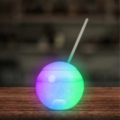 Light-Up Multi-Color Ball Tumbler with Straw 20 oz