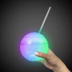 Light-Up Multi-Color Ball Tumbler with Straw 20 oz