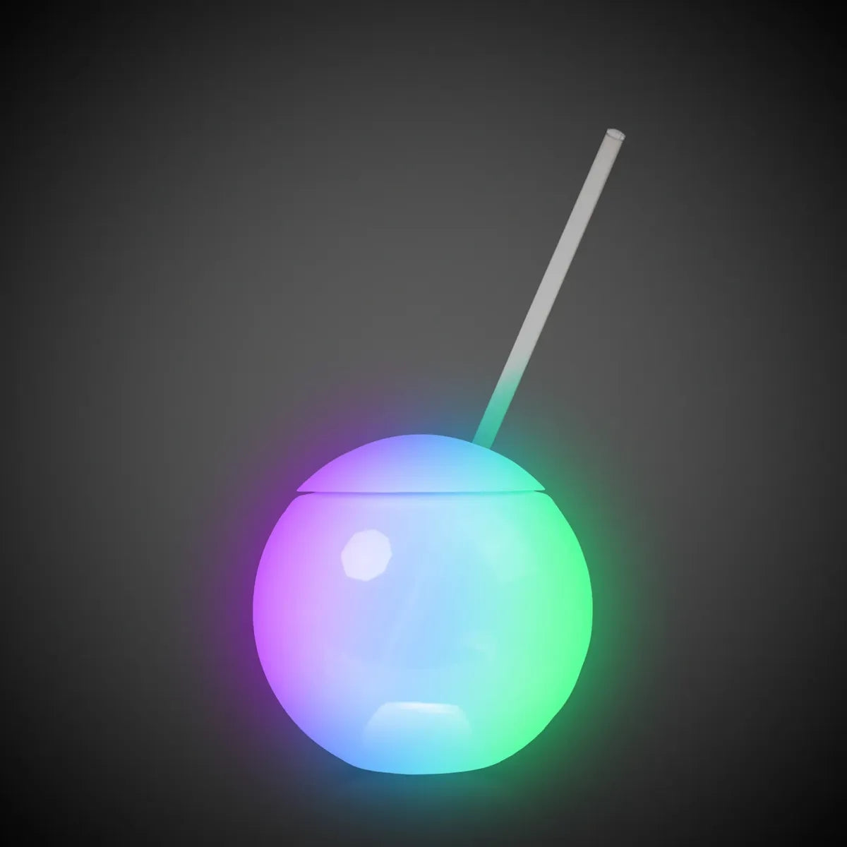 Light-Up Multi-Color Ball Tumbler with Straw 20 oz