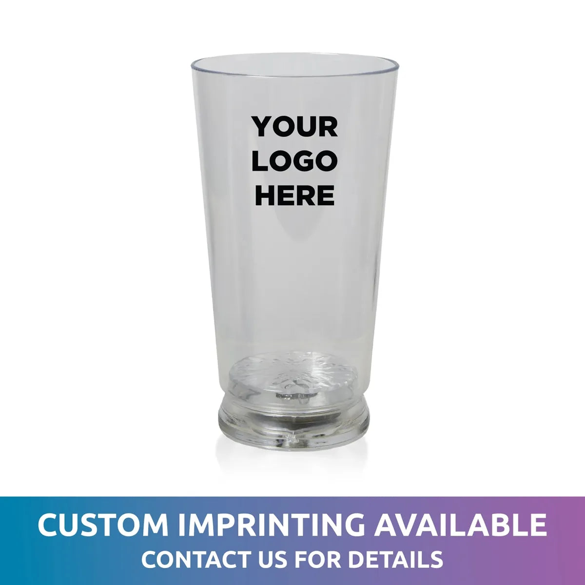 Light-Up Blue Pint Glass 16 oz