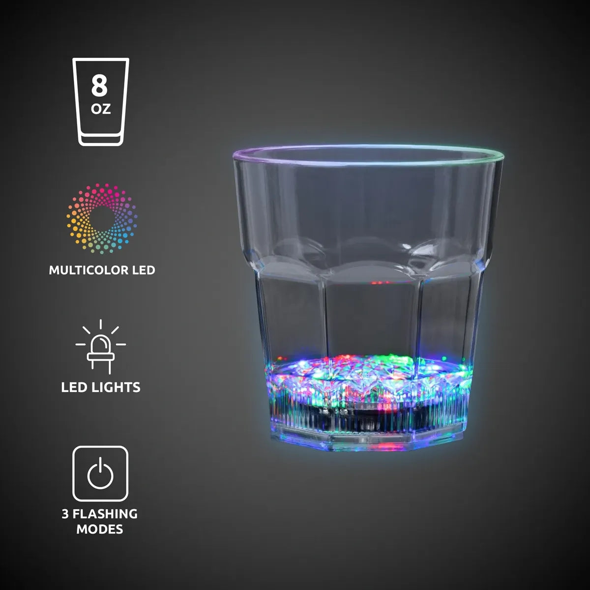 Light-Up Rocks Glass 8 oz