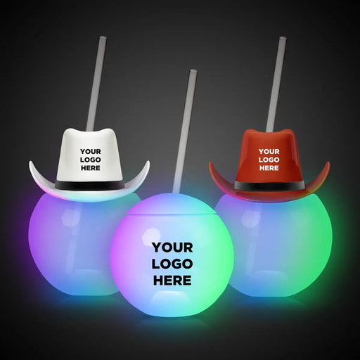 Light-Up Multi-Color Ball Tumbler with Straw 20 oz