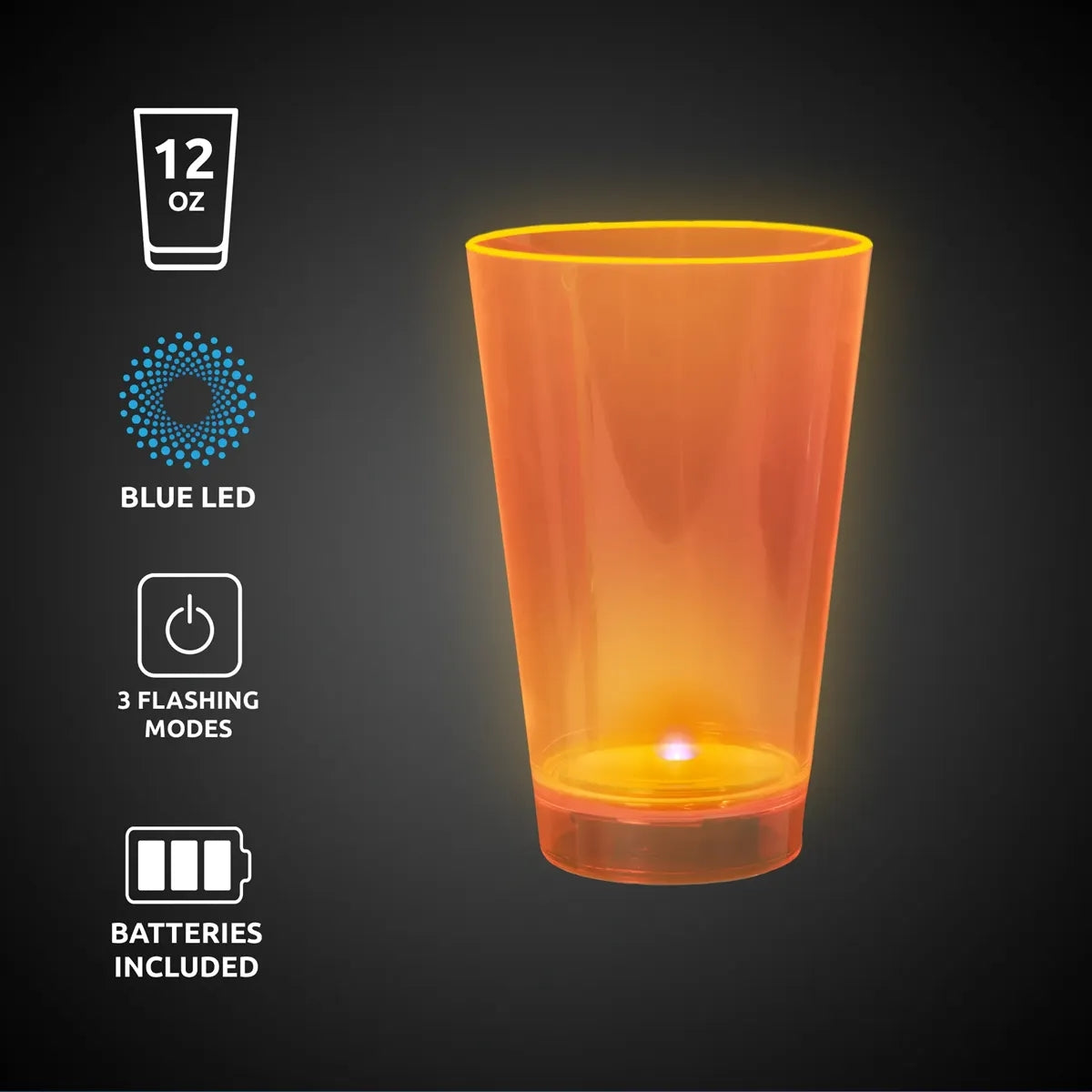 Light-Up Neon Tumbler 12 oz — Pink