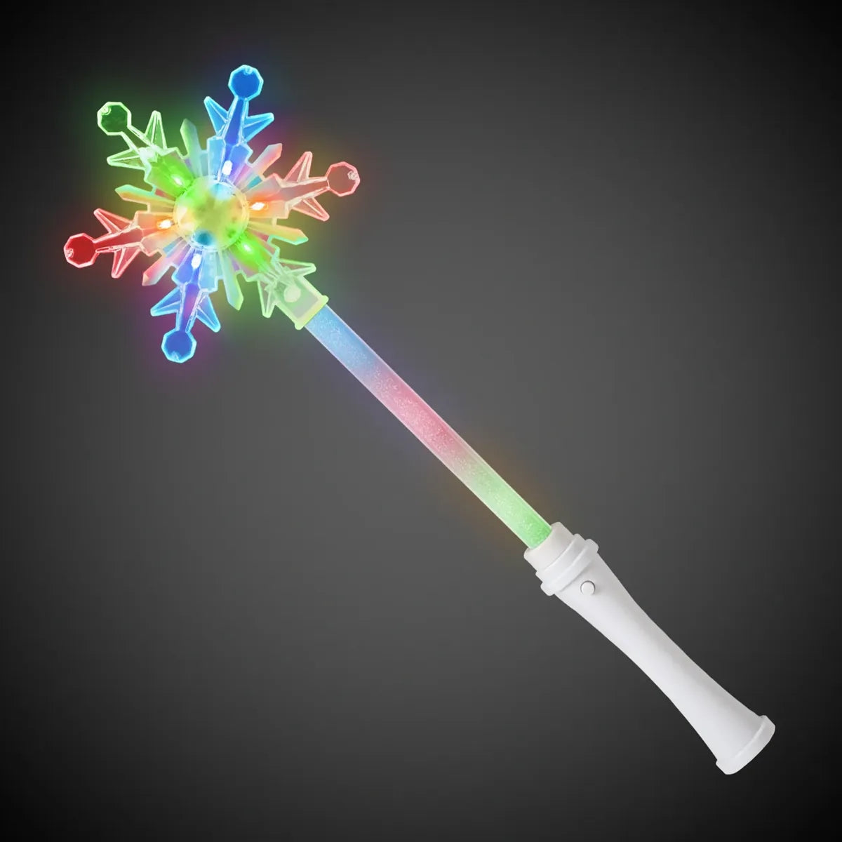 Light-Up Multi-Color Snowflake Wand 15"