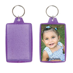 Translucent Sparkle Snap-In Key Tag — 2 1/4" x 3 1/2"