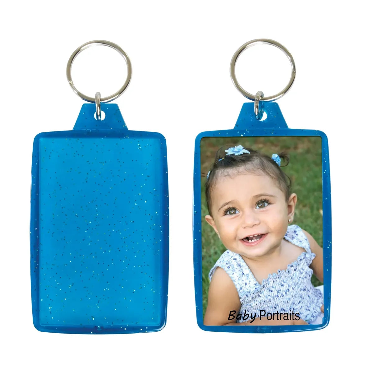Translucent Sparkle Snap-In Key Tag — 2 1/4" x 3 1/2"