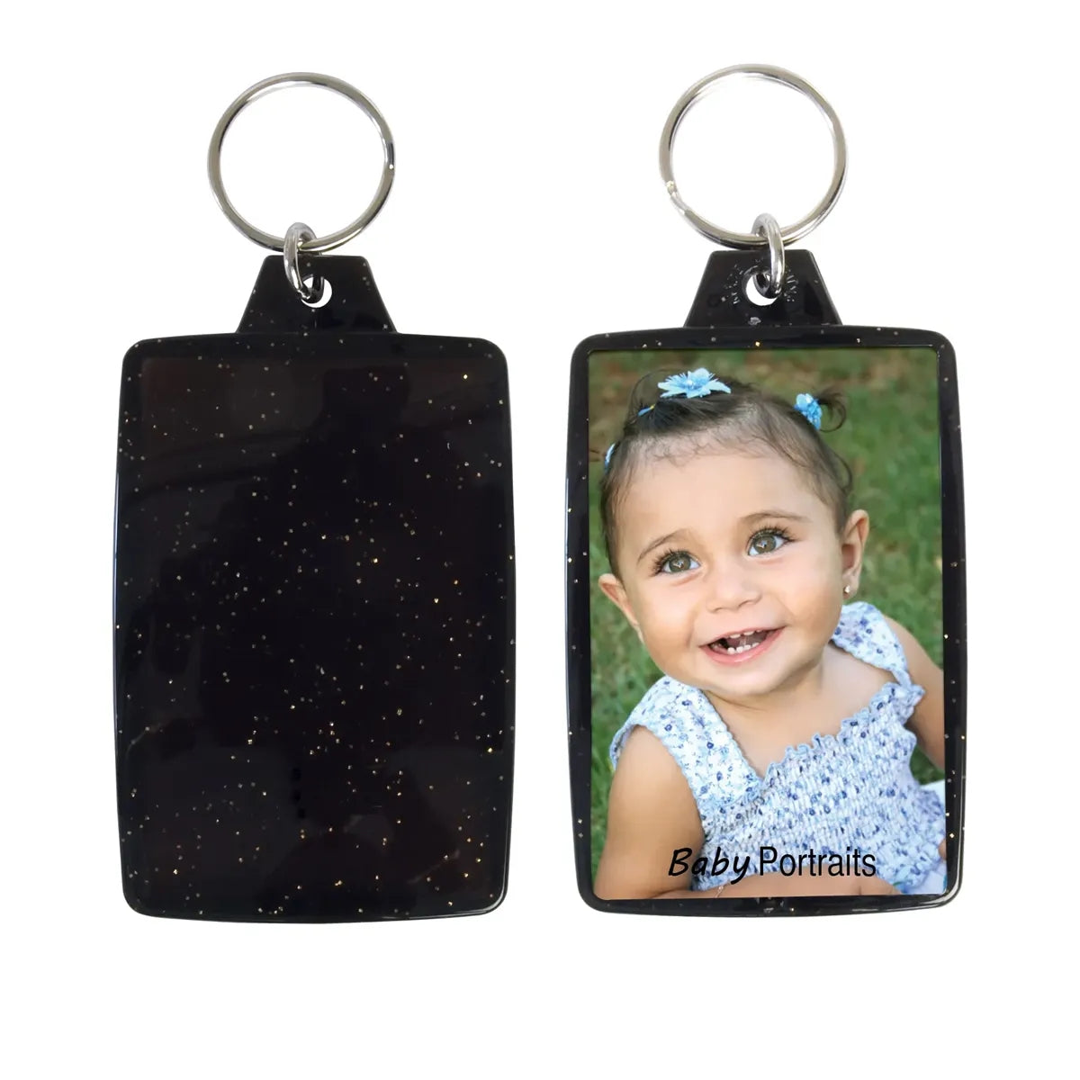 Translucent Sparkle Snap-In Key Tag — 2 1/4" x 3 1/2"