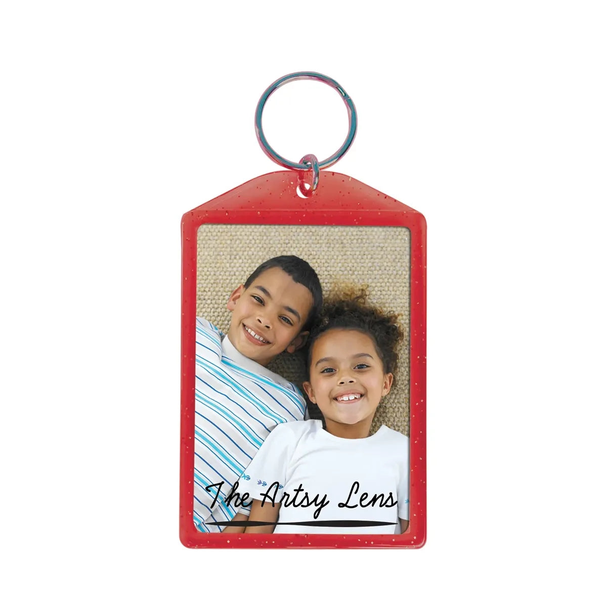 Translucent Sparkle Snap-In Key Tag — 2 3/8" x 3 5/8"