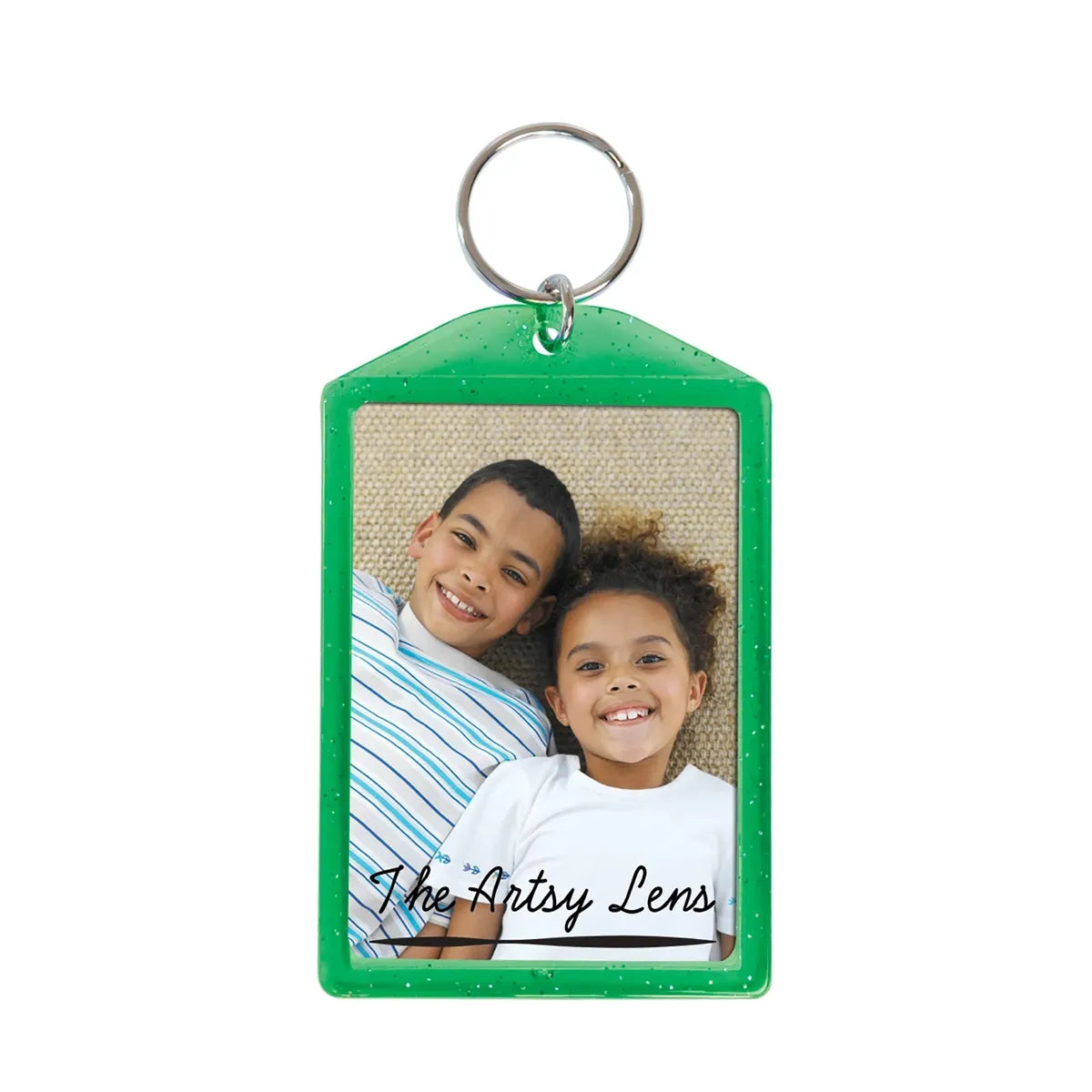 Translucent Sparkle Snap-In Key Tag — 2 3/8" x 3 5/8"