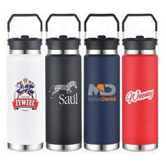 30 oz Bottle with Straw and Carrier