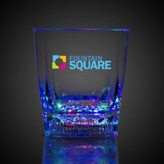 Light-Up Square-Bottom Rocks Glass 10 oz