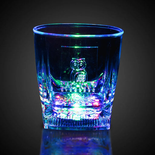 Light-Up Square-Bottom Rocks Glass 10 oz