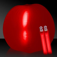 Inflatable Beach Ball 24" with Two Glow Sticks