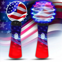Patriotic Light-Up Coin Spinner Wand 9"