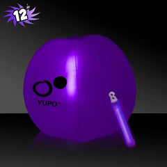 Inflatable Beach Ball 12" with Glow Stick