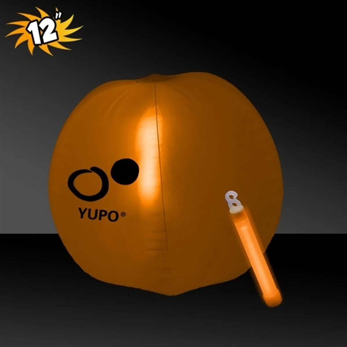 Inflatable Beach Ball 12" with Glow Stick