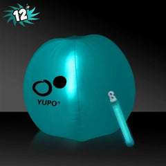 Inflatable Beach Ball 12" with Glow Stick