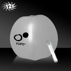 Inflatable Beach Ball 12" with Glow Stick