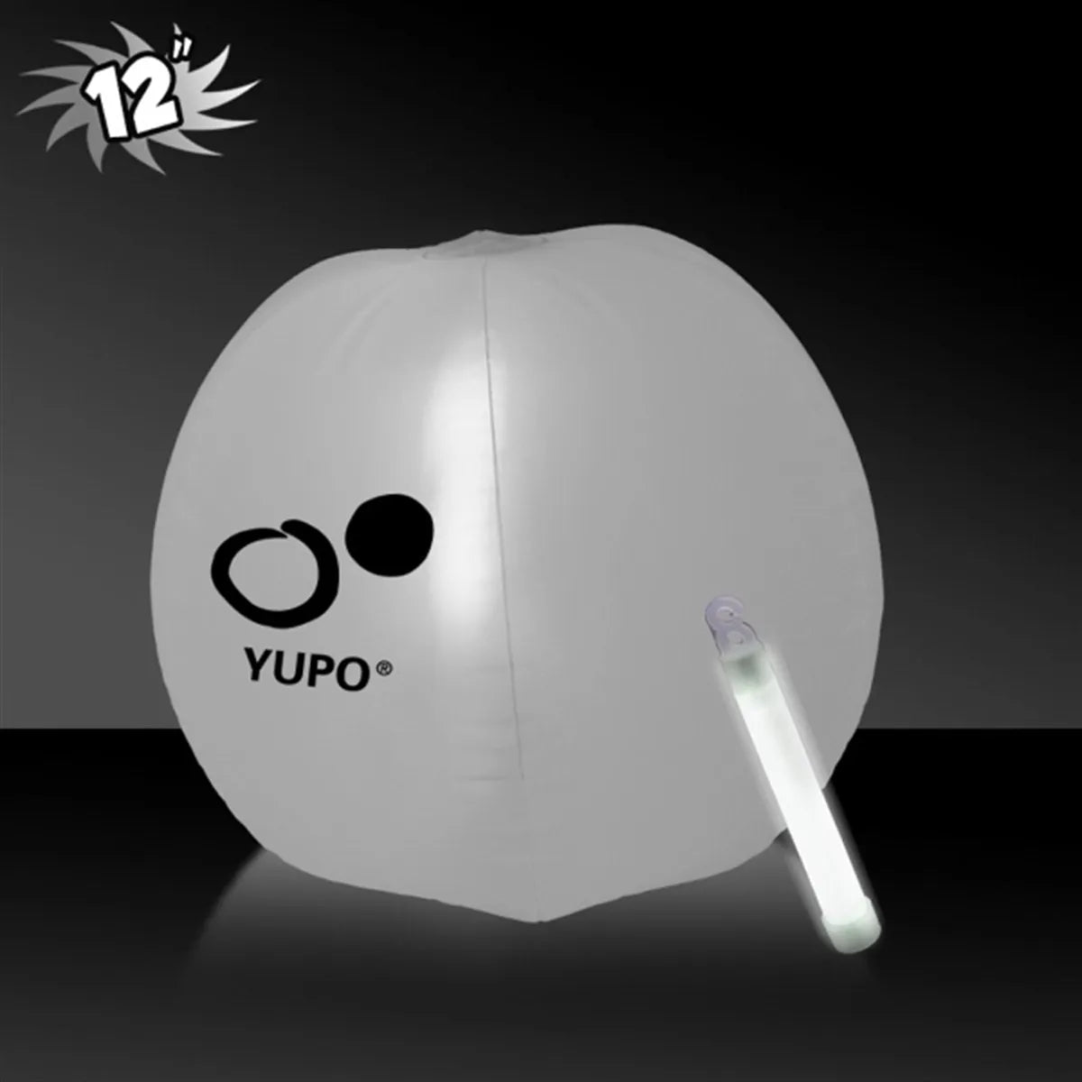 Inflatable Beach Ball 12" with Glow Stick