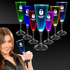 Light-Up Champagne Glass — Clear Top