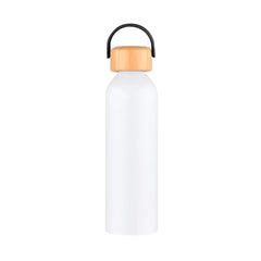 24 oz Recycled Aluminum Bottle with Bamboo Lid