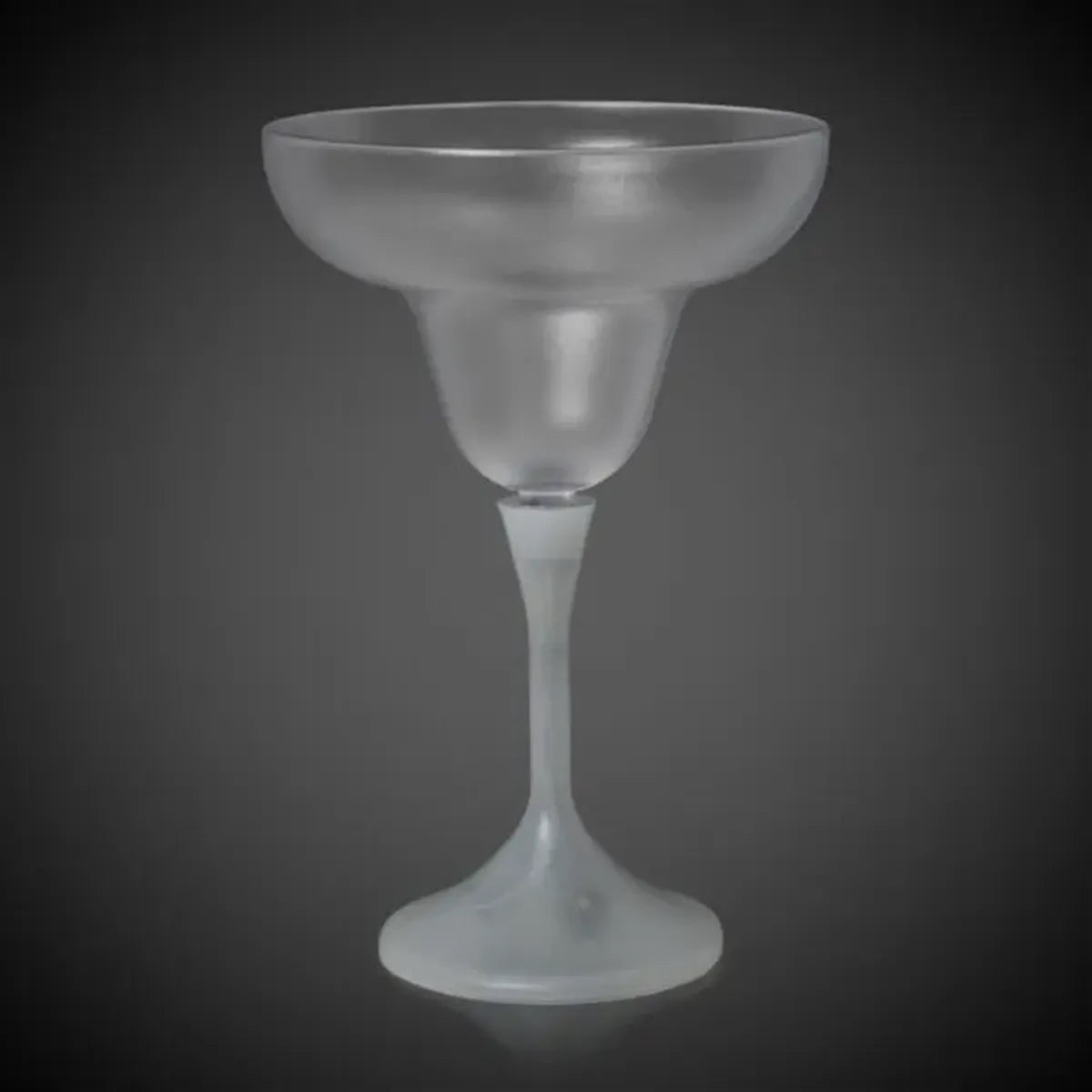 Light-Up Margarita Glass — Frosted Top, White Stem