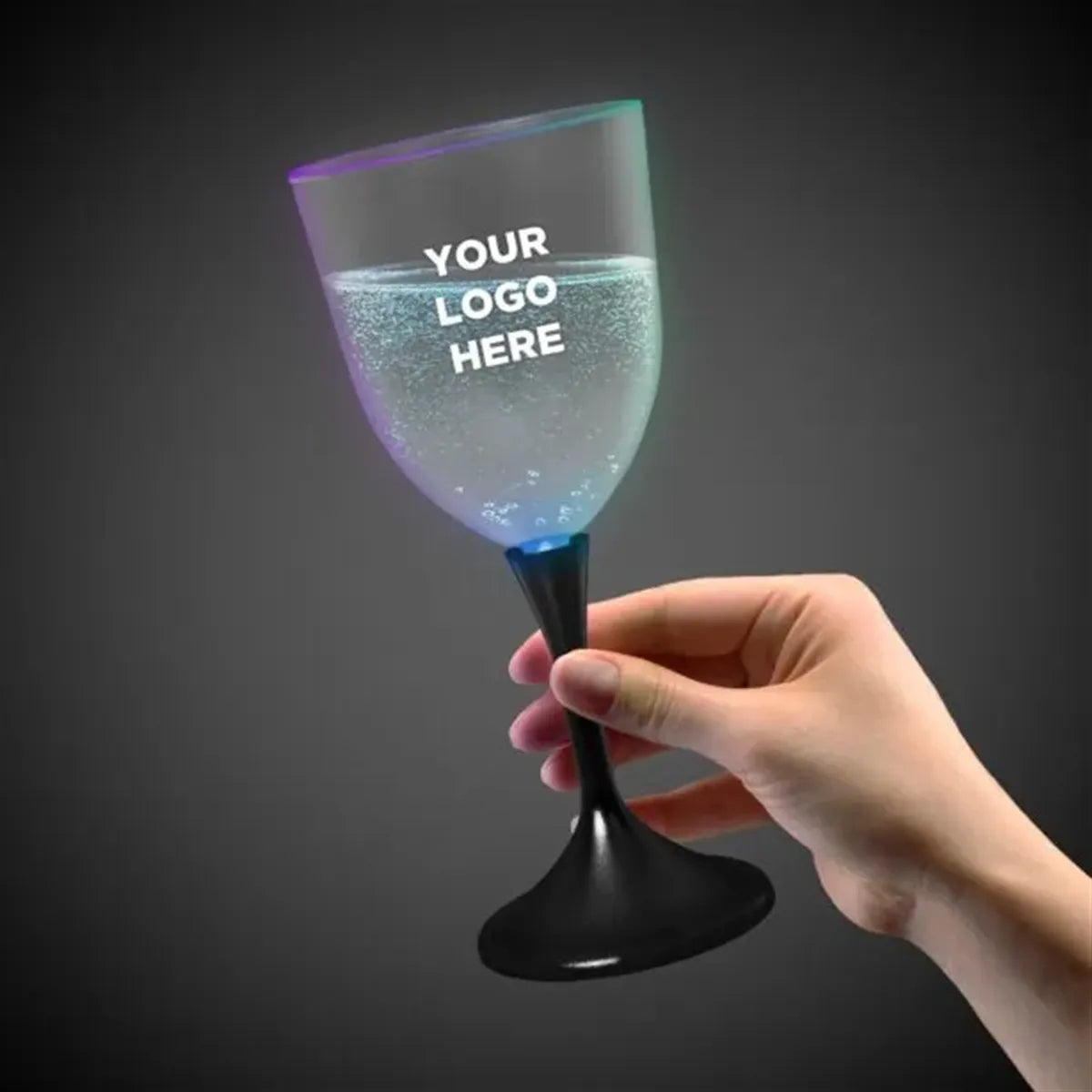 Light-Up Frosted Wine Glass 10 oz