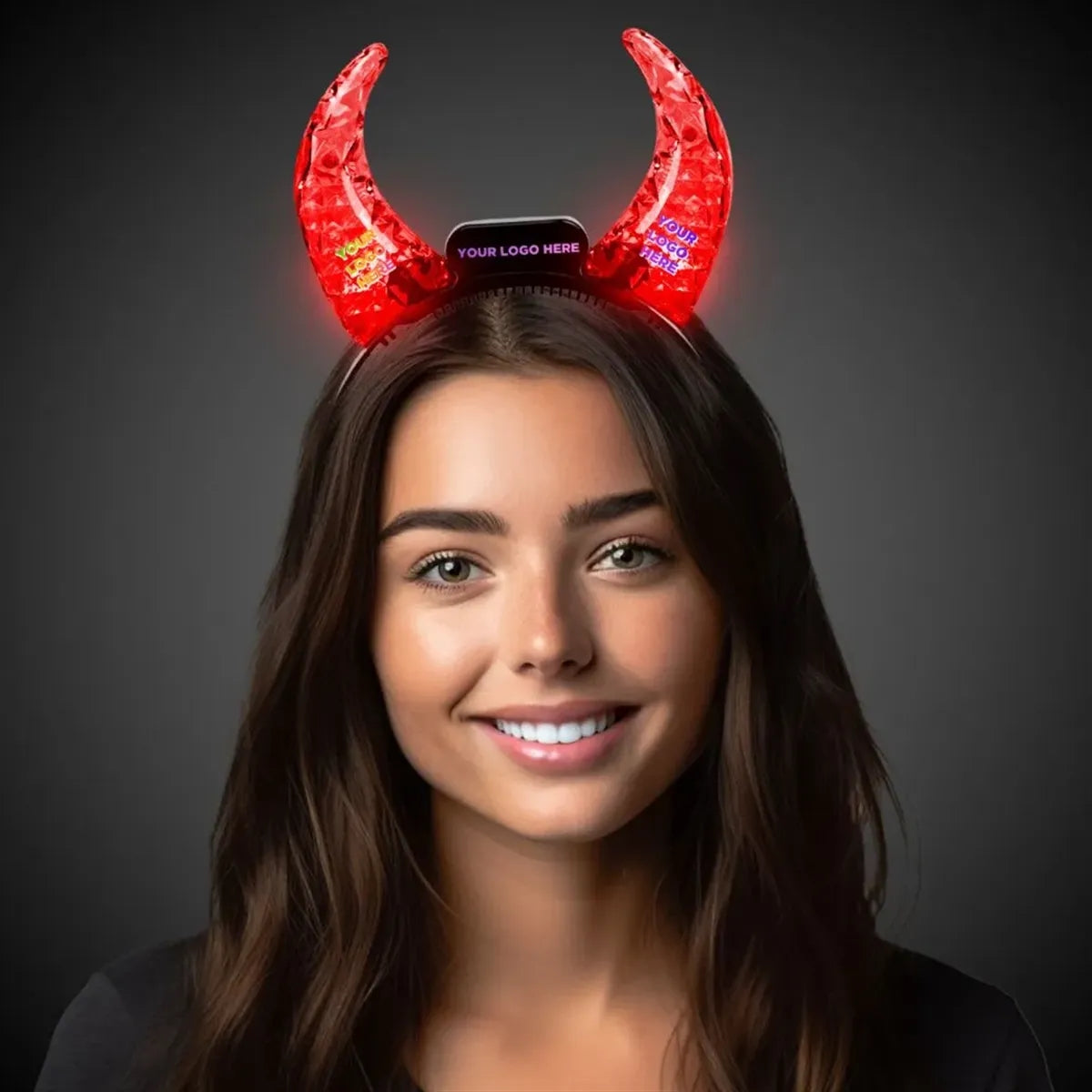 Light-Up Crystal Devil Horns