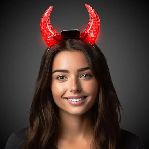 Light-Up Crystal Devil Horns
