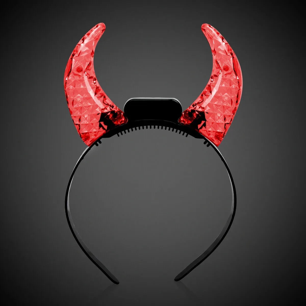 Light-Up Crystal Devil Horns