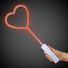 Light-Up Red Heart Neon Wand