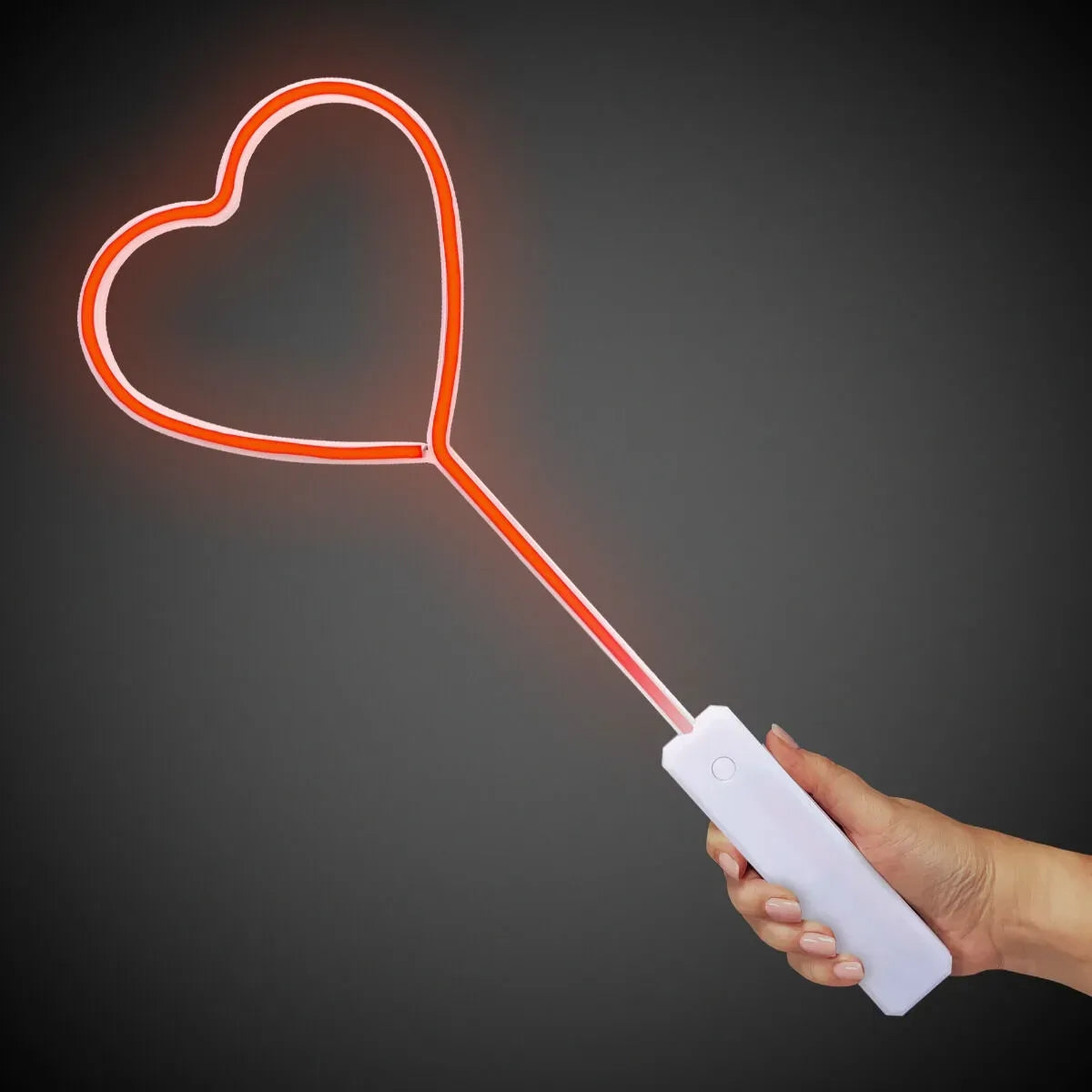 Light-Up Red Heart Neon Wand