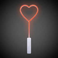 Light-Up Red Heart Neon Wand
