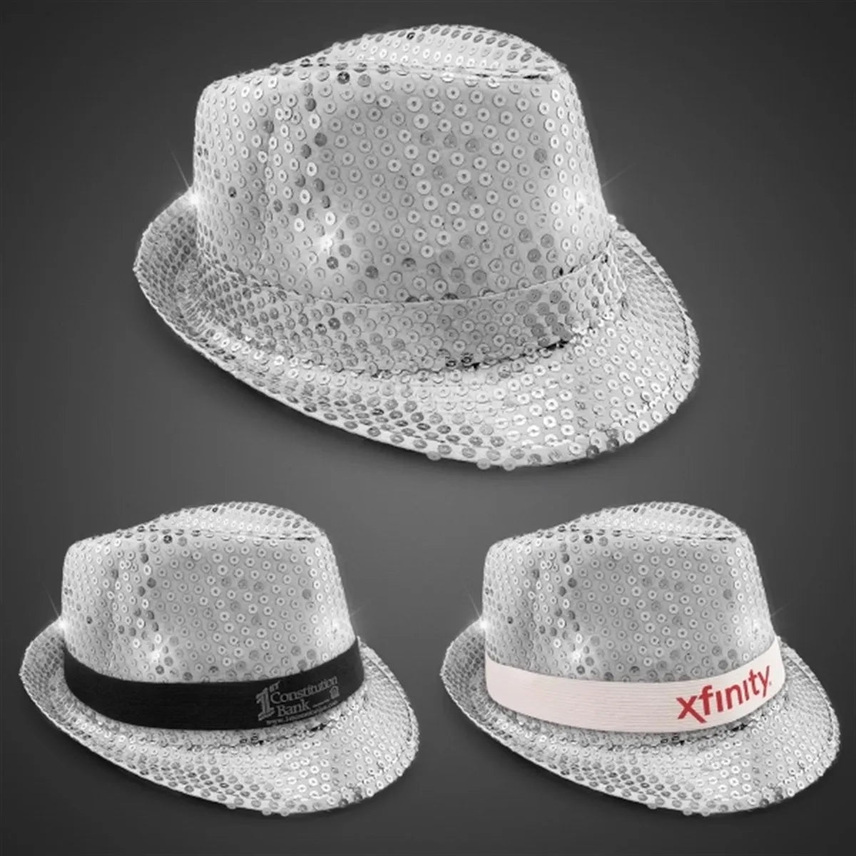Light-Up Sequin Fedora — Rainbow
