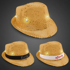 Light-Up Sequin Fedora — Rainbow