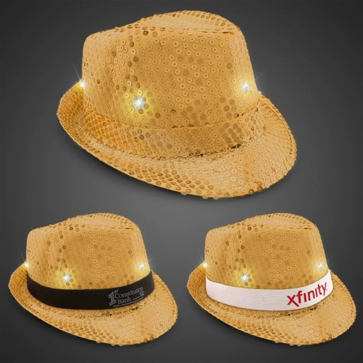 Light-Up Sequin Fedora — Rainbow