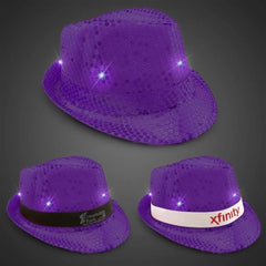 Light-Up Sequin Fedora — Rainbow