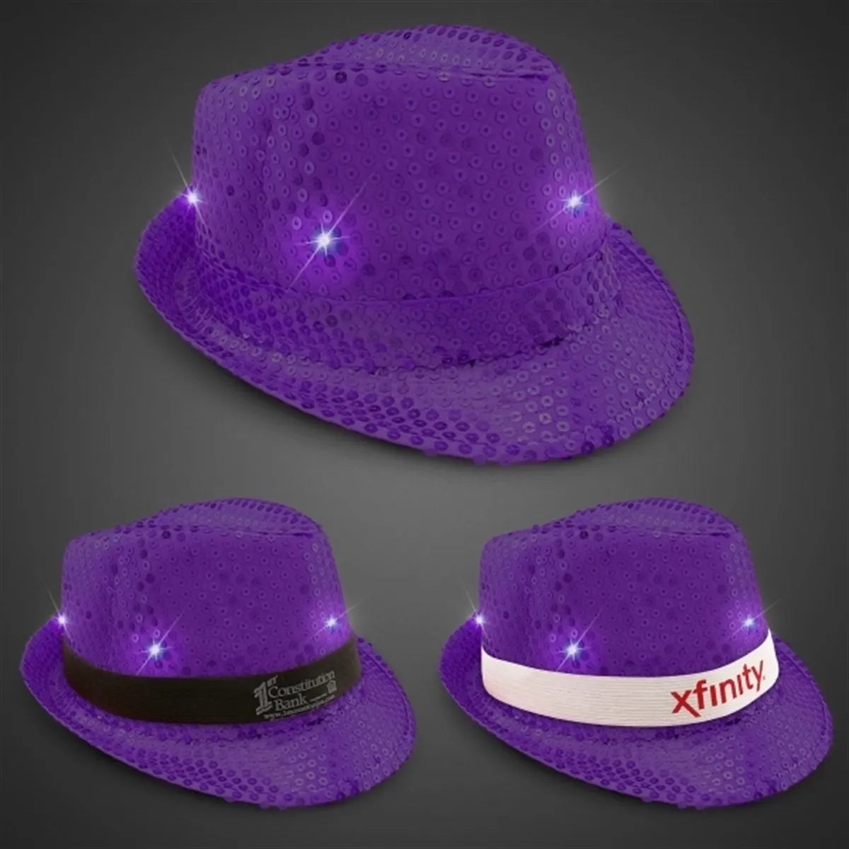 Light-Up Sequin Fedora — Rainbow