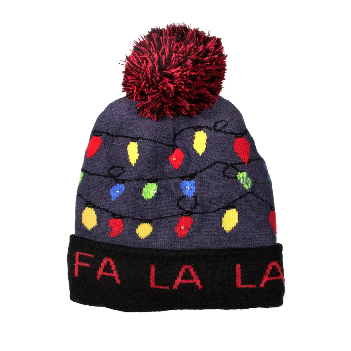 Light-Up "Fa La La" Knit Hat