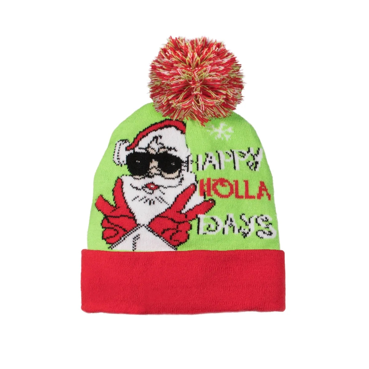 Light-Up "Happy Holidays" Knit Hat